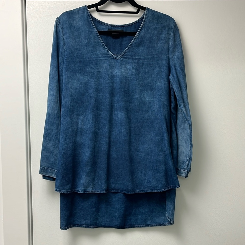 Karen Kane Women’s Chambray hi-low tunic size medium